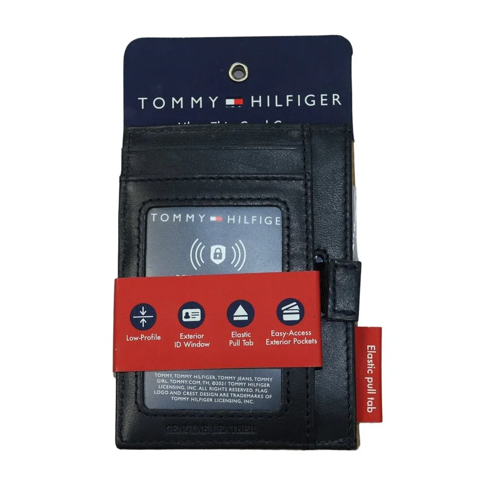 Tommy Hilfiger Ultra Thin Card Case RFID Blocking Wallet Retail Packaged NWT